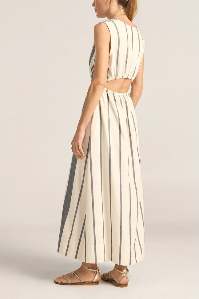 Eirene Broken Stripe Ankle Dress
