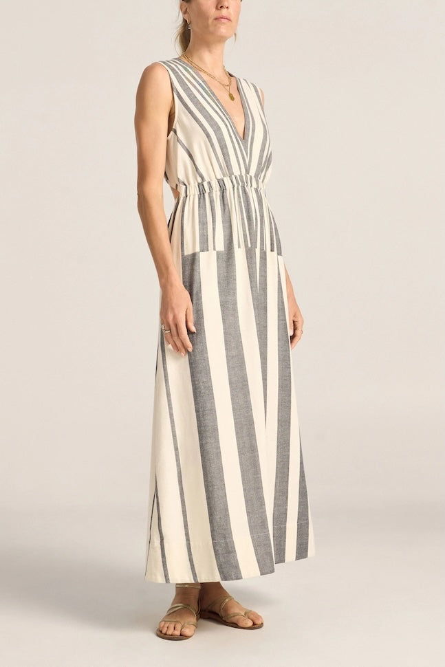 Eirene Broken Stripe Ankle Dress
