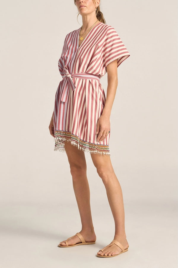 Hippolyte Oia Stripe Short Caftan