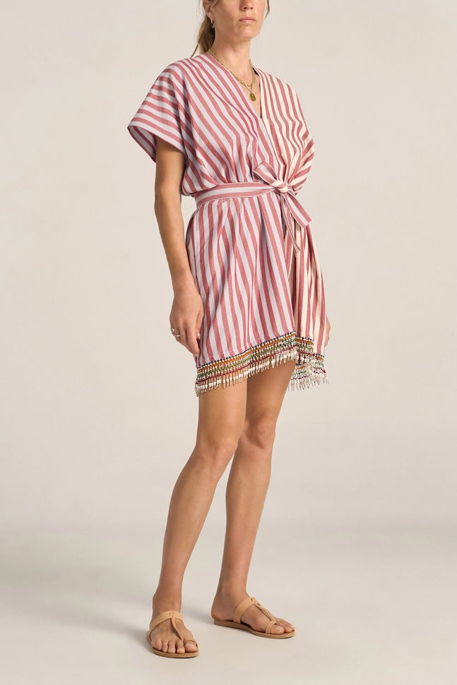 Hippolyte Oia Stripe Short Caftan