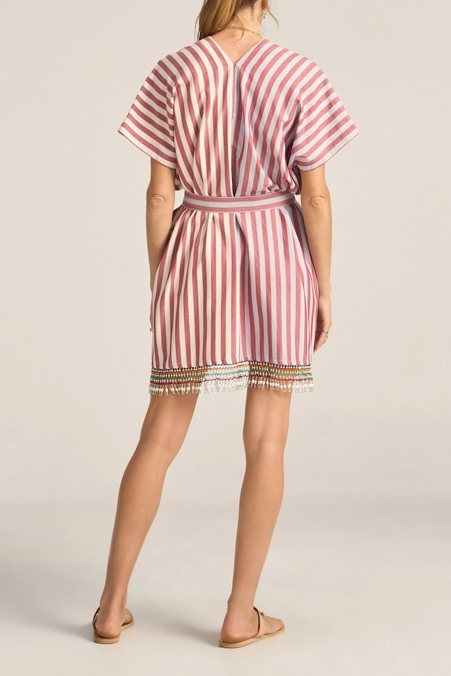 Hippolyte Oia Stripe Short Caftan