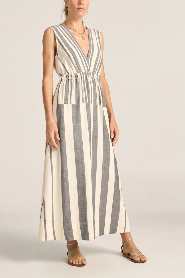 Eirene Broken Stripe Ankle Dress
