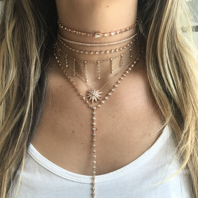 Diamond Infinity Dangle Drop Necklace
