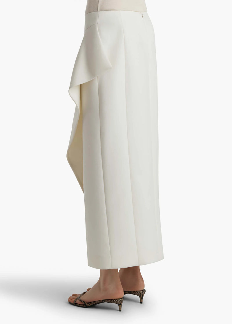 Jaia Asymmetric Wool Midi Skirt