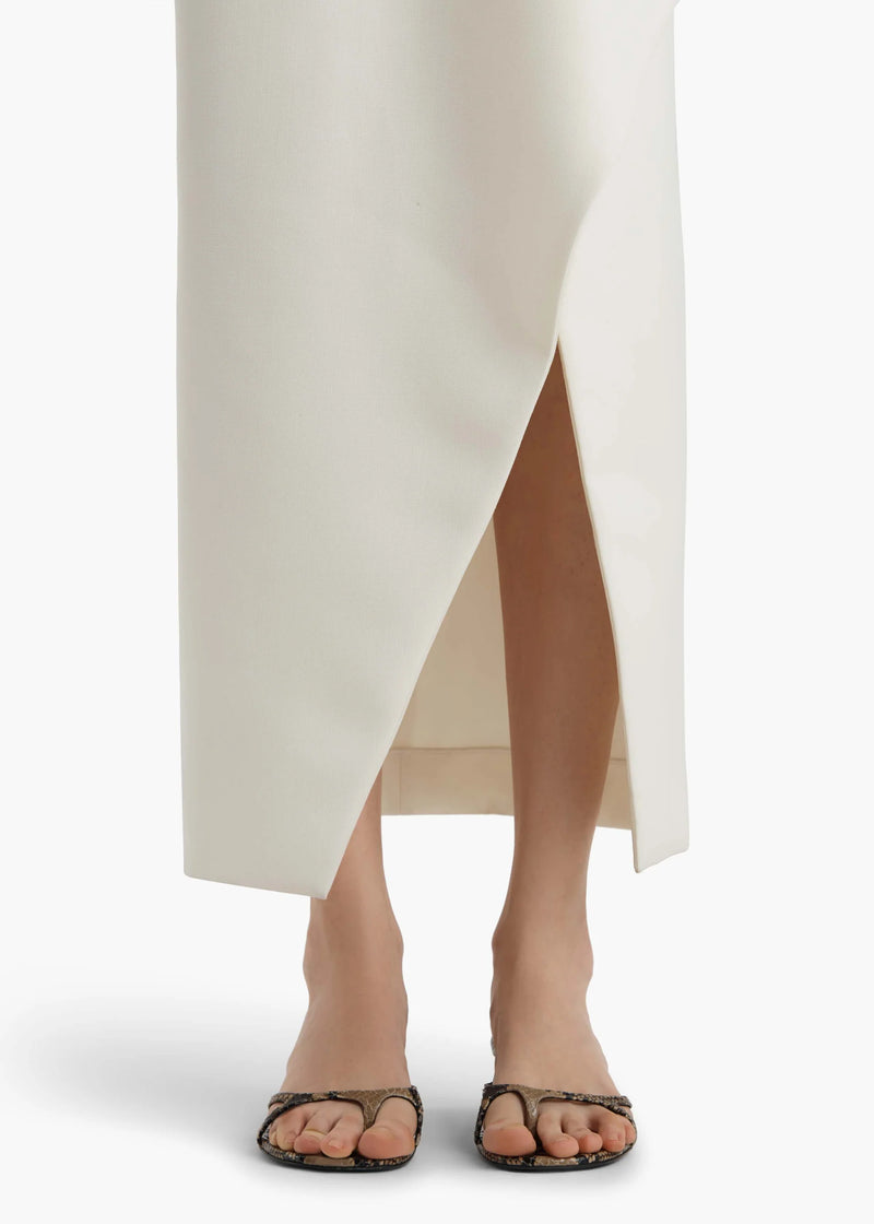 Jaia Asymmetric Wool Midi Skirt
