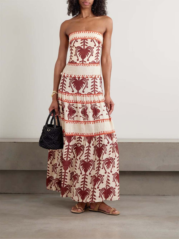 Another Chance Linen Strapless Dress