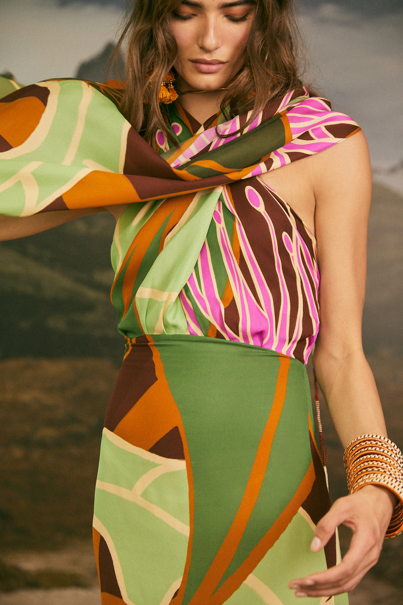 Perfume Memory Silk Dress