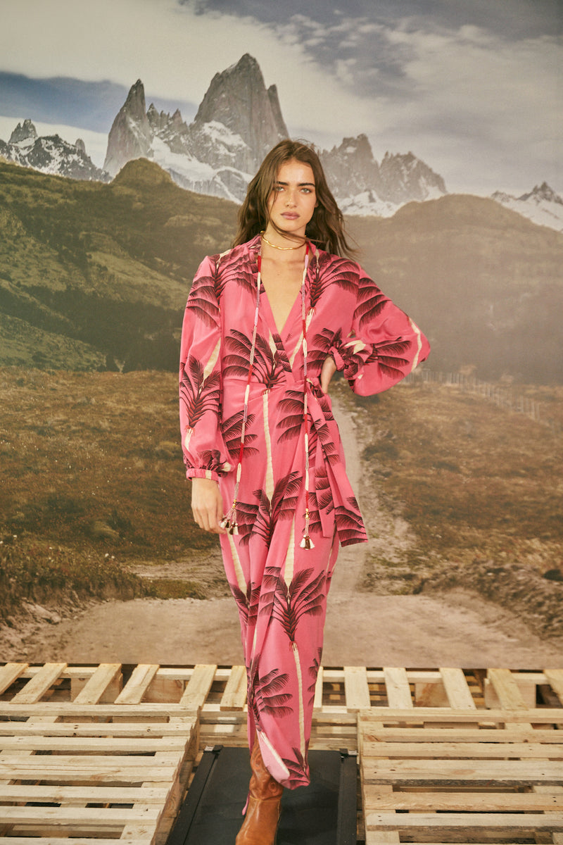 Untamed Tropics Wrap Dress