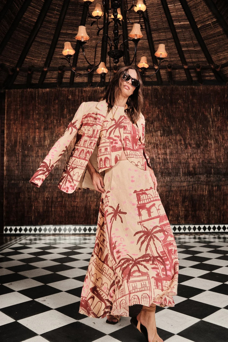 Steps of Joy Linen Skirt