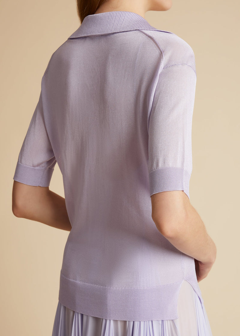 Julita Leightweight Knit Polo Top