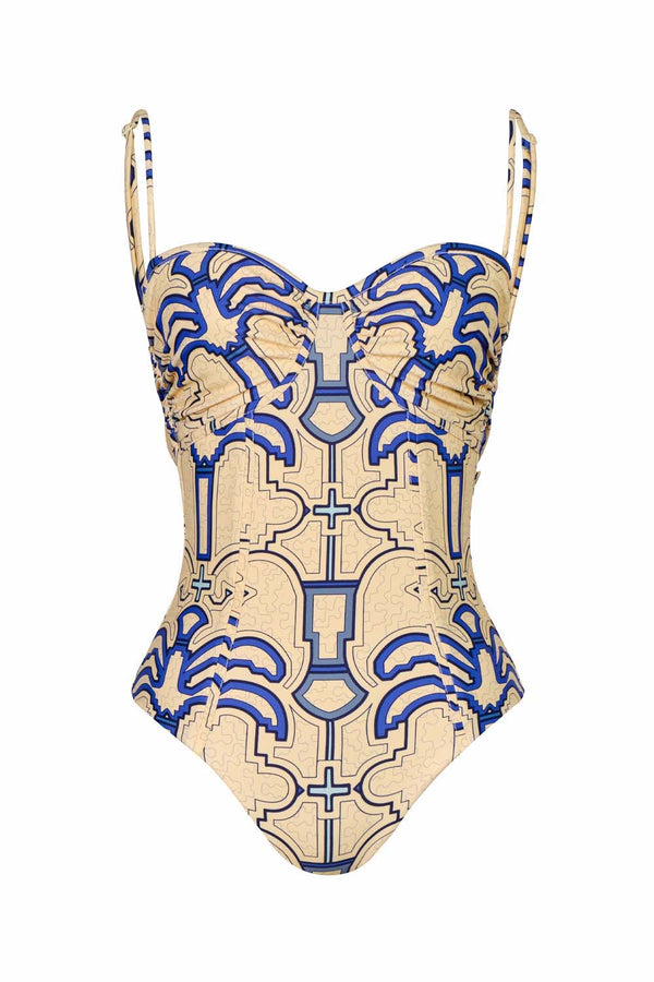 Lagoon Lure Bustier One-Piece Swimsuit