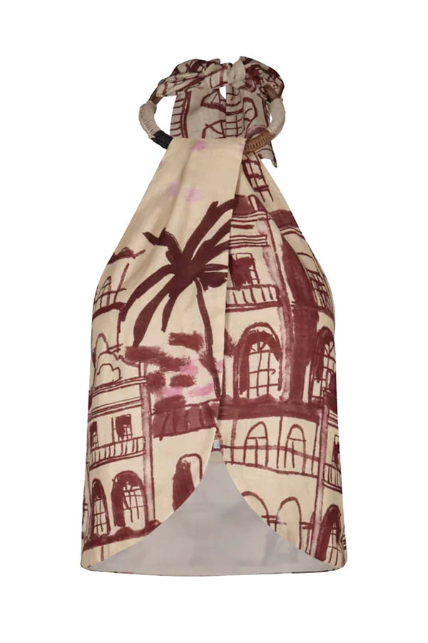 The Root Linen Halterneck Top