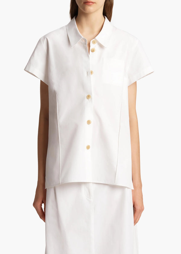 Keefe Cotton Poplin Short Sleeve Shirt
