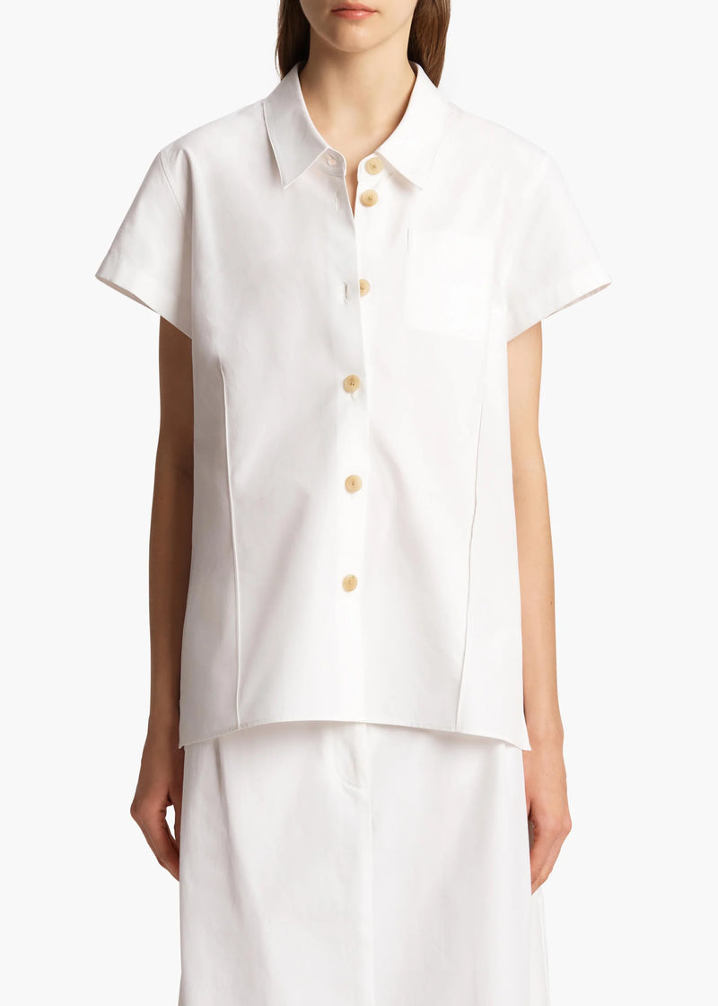 Keefe Cotton Poplin Short Sleeve Shirt