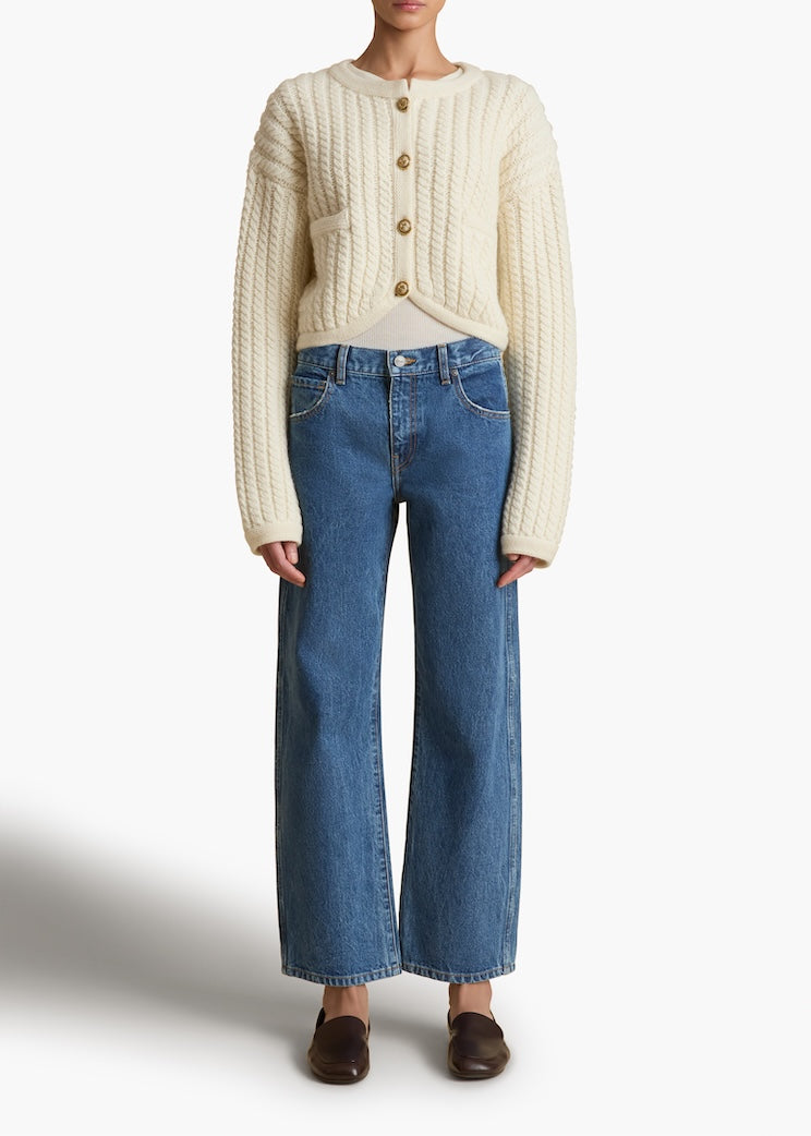 Kerrie Low-Rise Straight-Leg Jeans