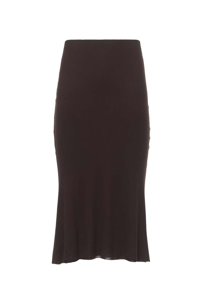 Leema Ribbed-Jersey Midi Skirt