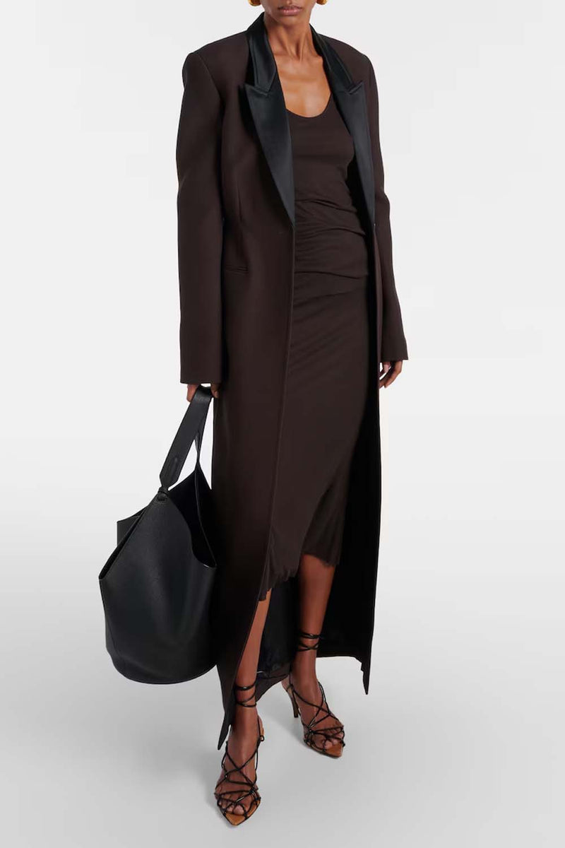 Leema Ribbed-Jersey Midi Skirt
