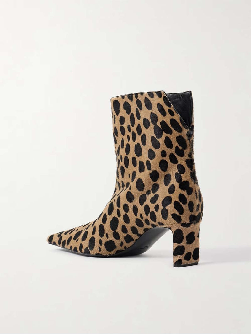 Ona Calf-hair Leather Ankle Boots