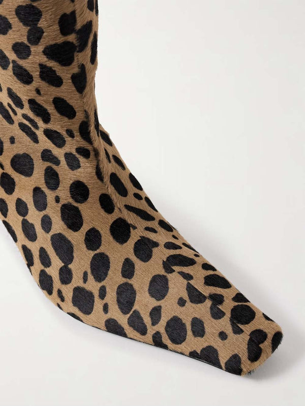 Ona Calf-hair Leather Ankle Boots