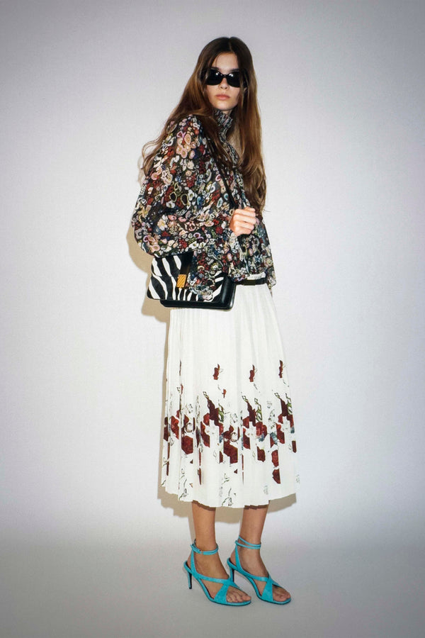 Durer Printed Silk-chiffon Blouse