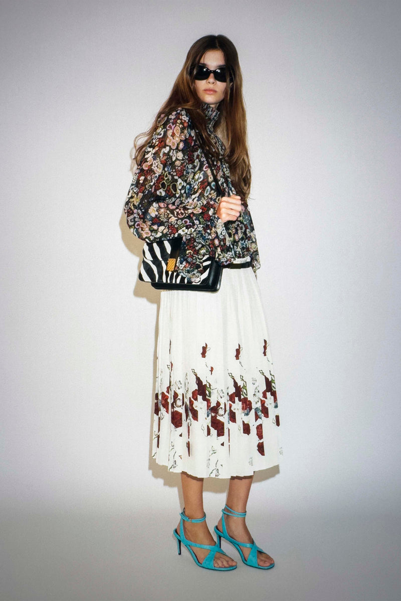 Durer Printed Silk-chiffon Blouse