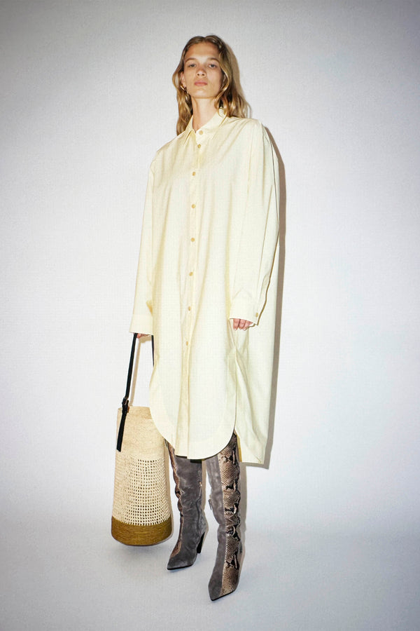 Gloria Long Sleeve Cotton Poplin Shirtdress