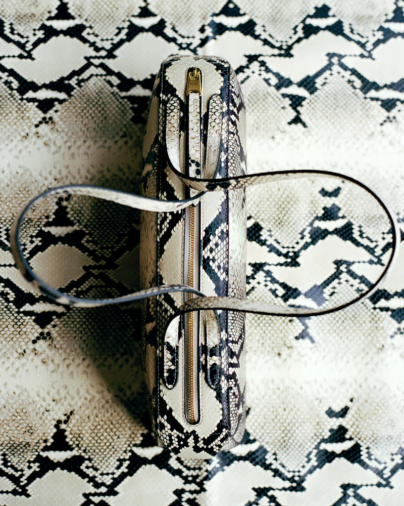 Simona Python-effect Leather Shoulder Bag