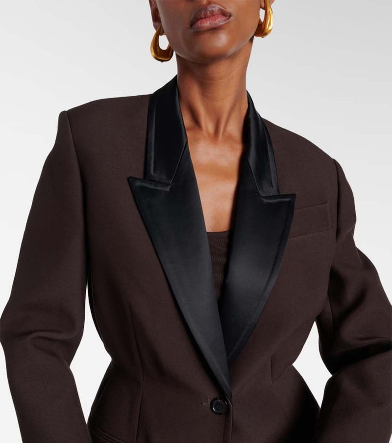 Bellow Satin-Trimmed Coat