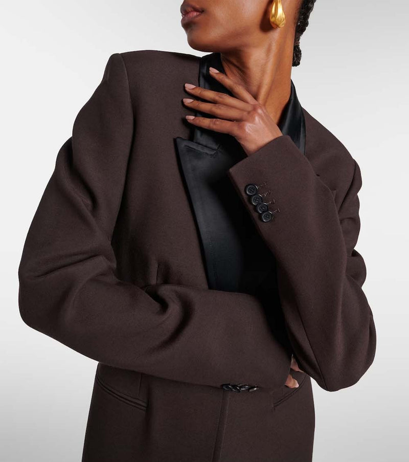 Bellow Satin-Trimmed Coat