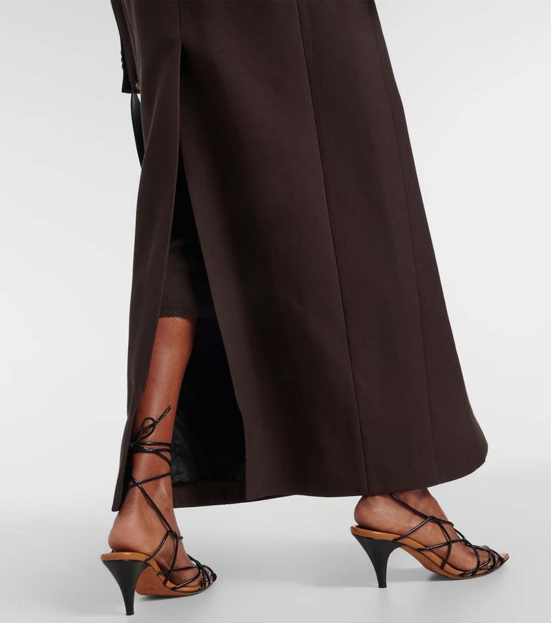 Bellow Satin-Trimmed Coat