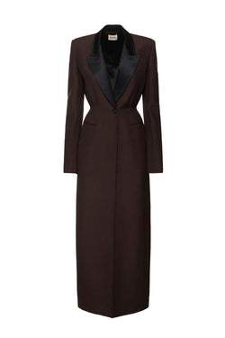 Bellow Satin-Trimmed Coat