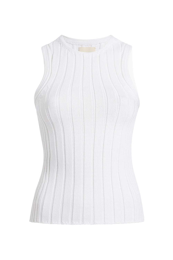 Manu Silk-Cotton Ribbed Tank Top