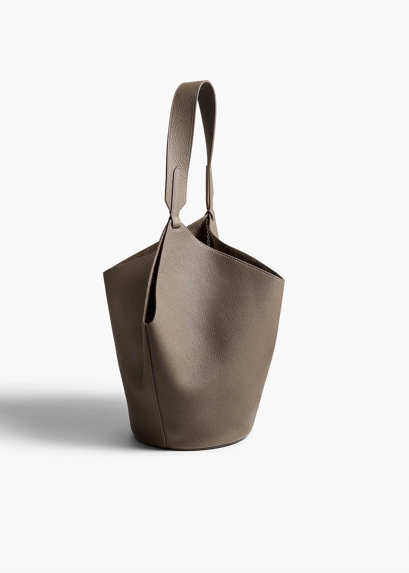 Small Leather Lotus Tote