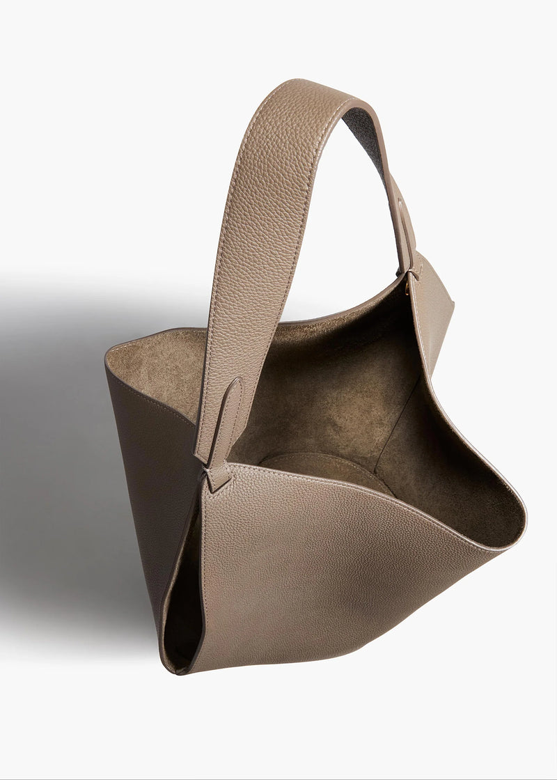 Small Leather Lotus Tote
