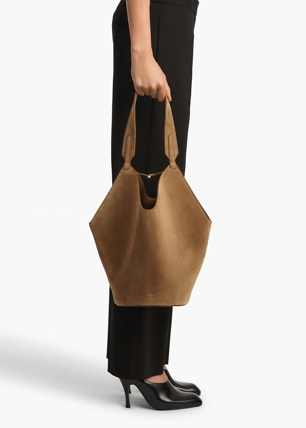 Small Suede Lotus Tote