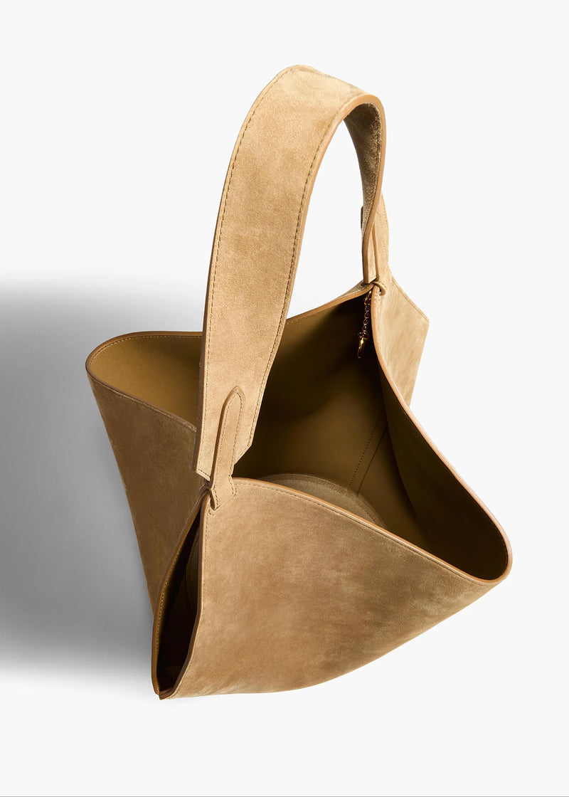 Small Suede Lotus Tote