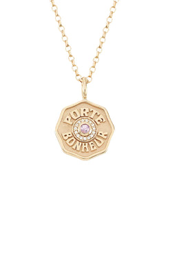 Large Porte Bonheur Raised Gold Charm