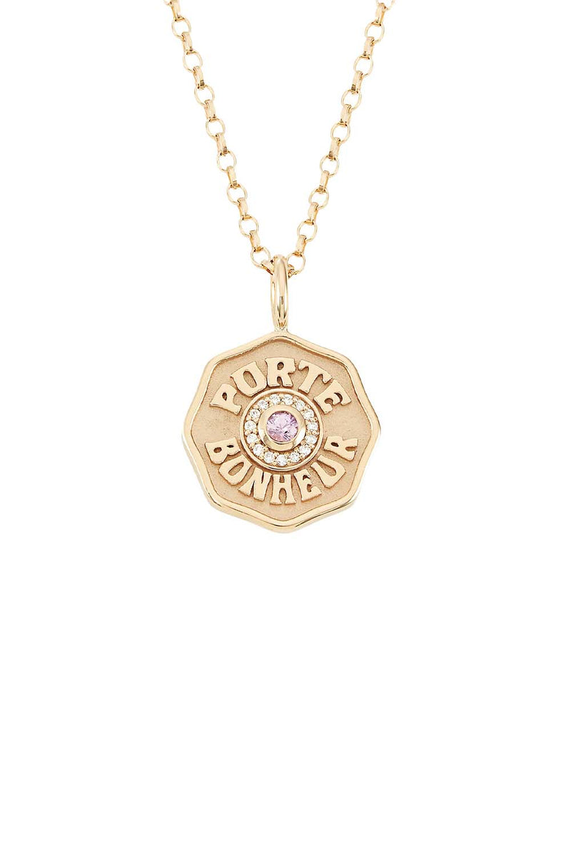 Large Porte Bonheur Raised Gold Charm