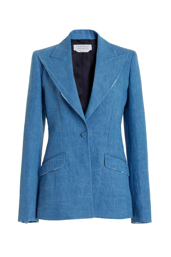 Recycled Cotton & Linen Denim Leiva Blazer