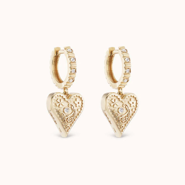 Small Southwestern Heart Earrings