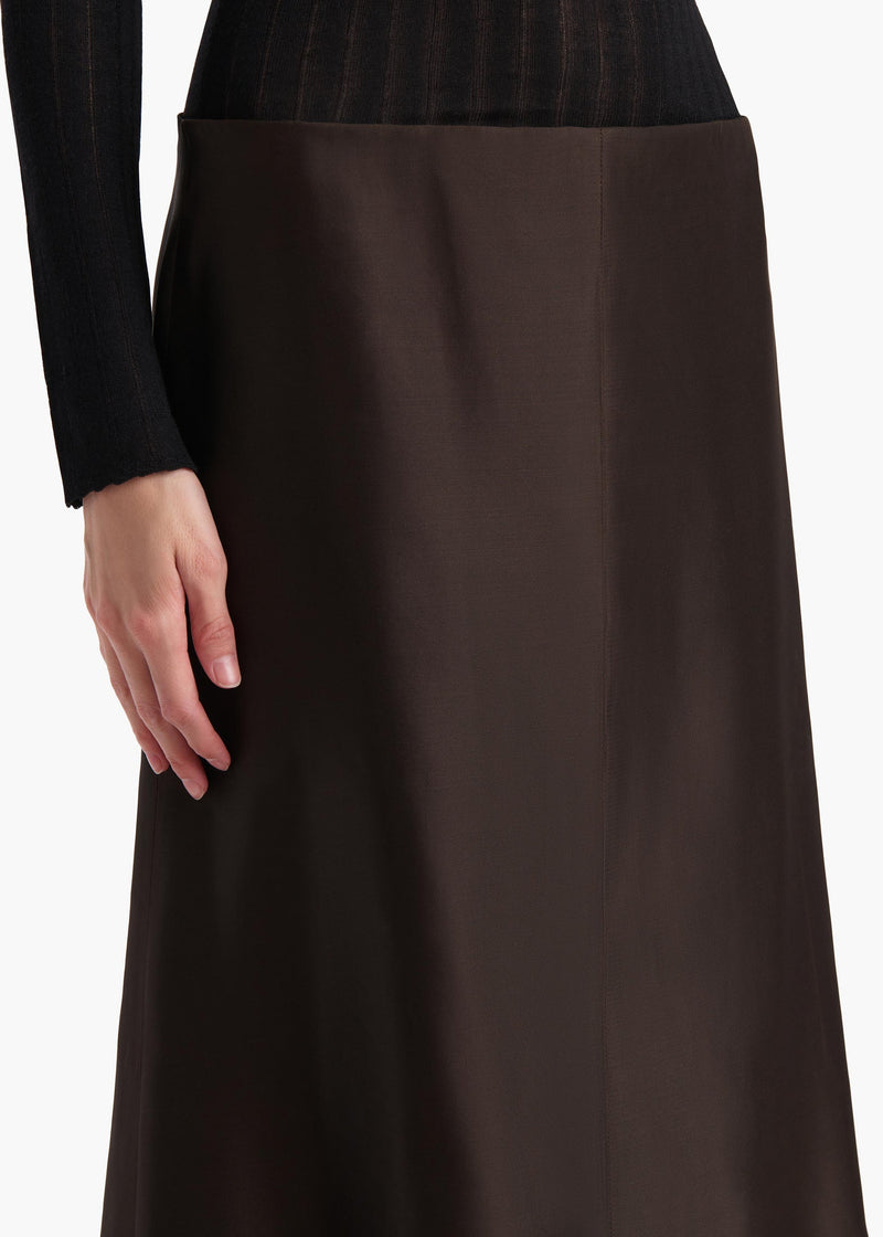 Nania Silk-blend Midi Skirt
