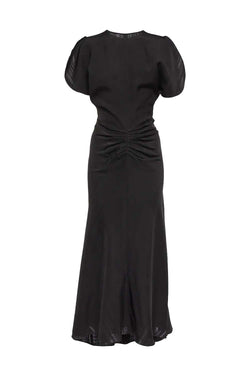 Gathered Waist Midi Dress