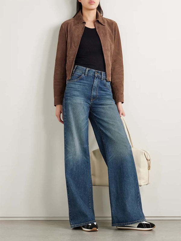 Beauvais Cropped Suede Jacket