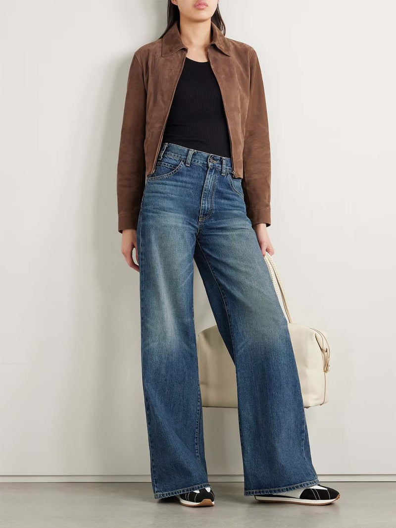 Beauvais Cropped Suede Jacket