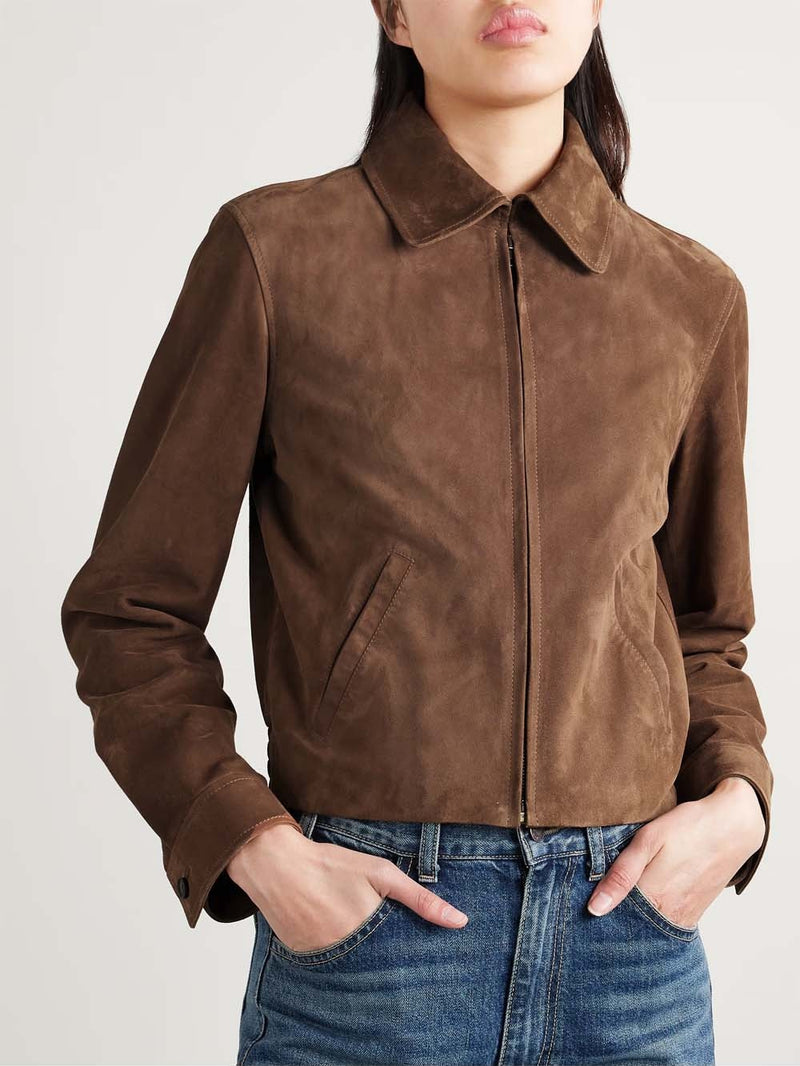 Beauvais Cropped Suede Jacket