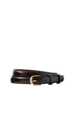 Jane Croc-Effect Leather Belt