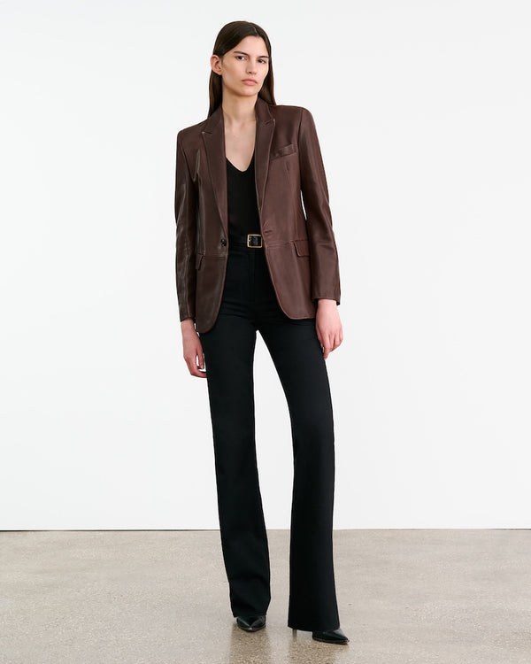 Belmonde Tailored Leather Blazer