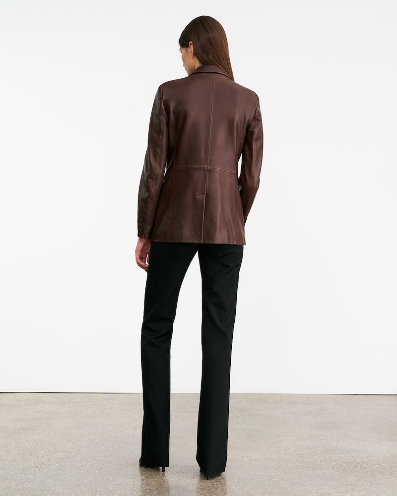 Belmonde Tailored Leather Blazer