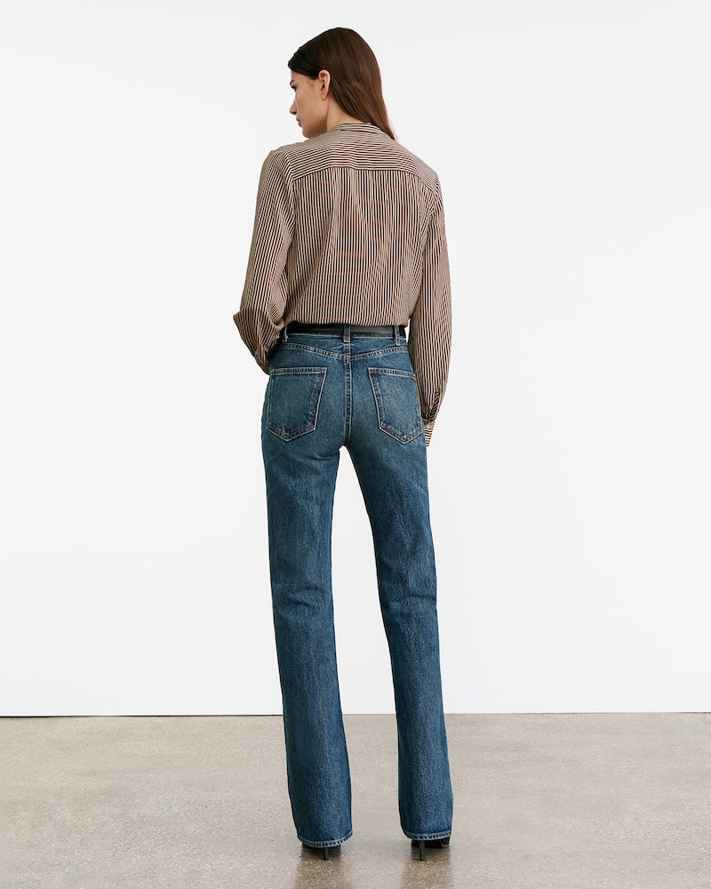 Irina Pussy-bow Striped Silk-georgette Blouse