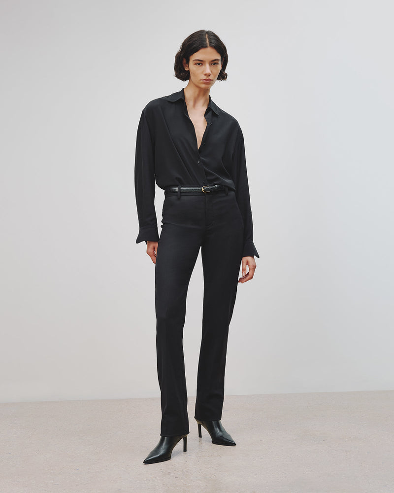 Evan Straight Leg Wool Trousers